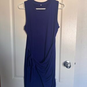 Elegant Blue Sleeveless Dress